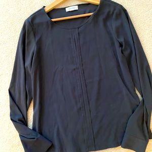 Calvin Klein Long Sleeve Gray Blouse